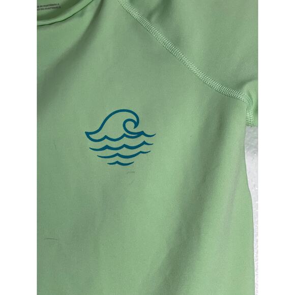 Art Class Kids Boy's Lime Green Swim Tee Shirt UPF 50+ Medium - Picture 5 of 6